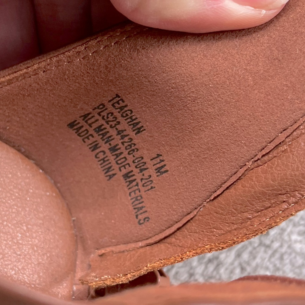 Frye and Co Teagan Brown Strappy Sandals Vegan Leather Size 11 Boho Western - Picture 6 of 8